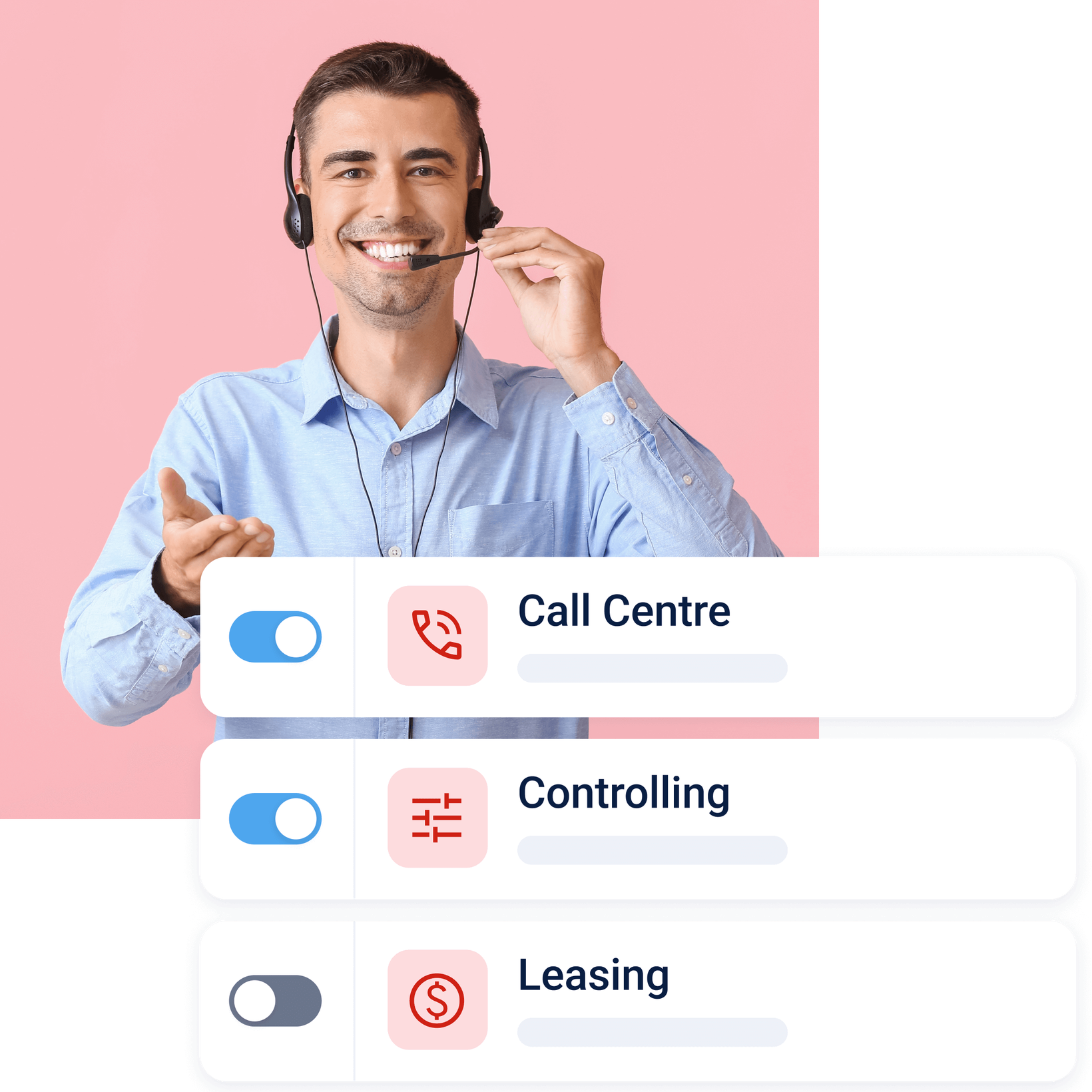 Omnetic integrations with Call Centre, Controlling and Leasing